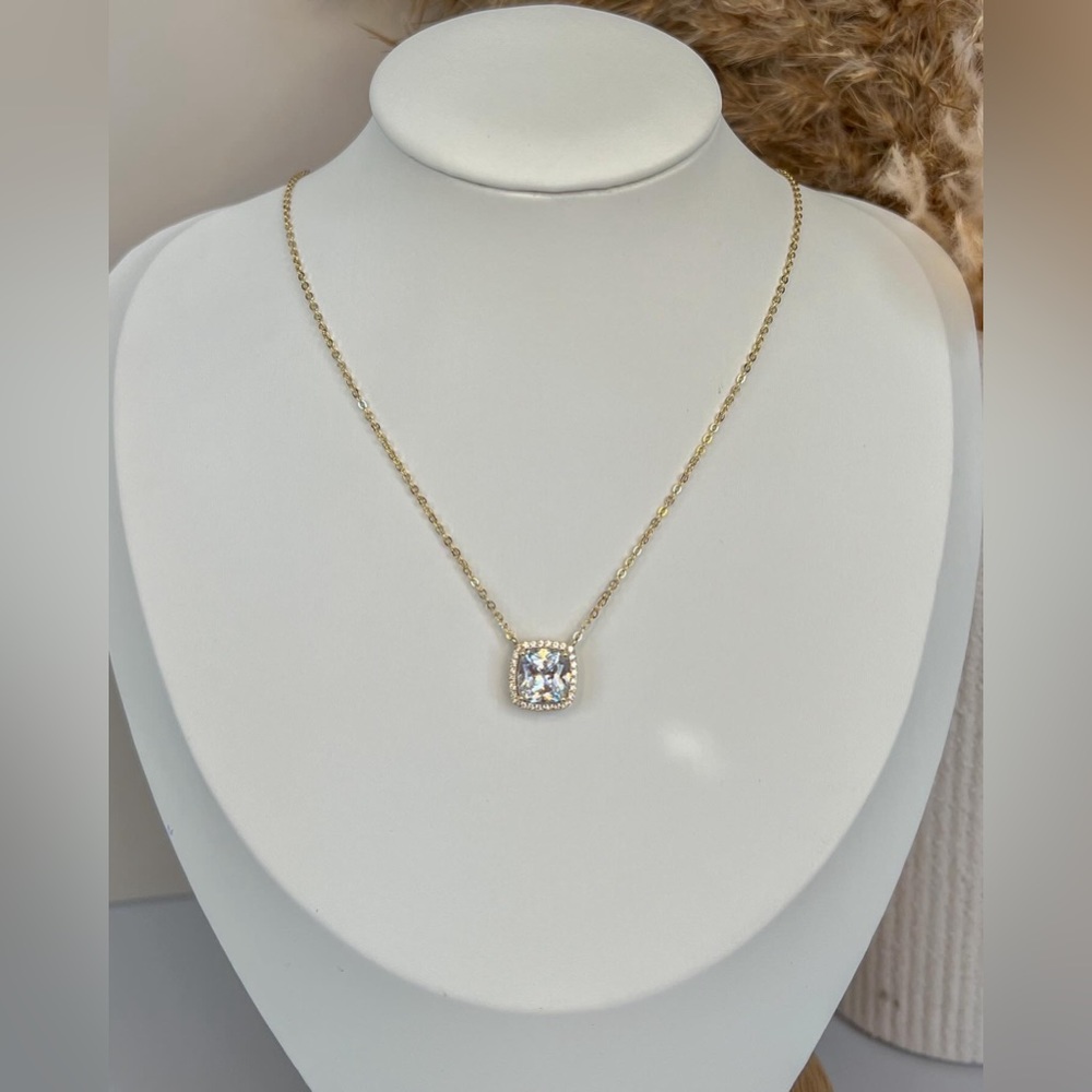 Princess Cut Zircon Necklace